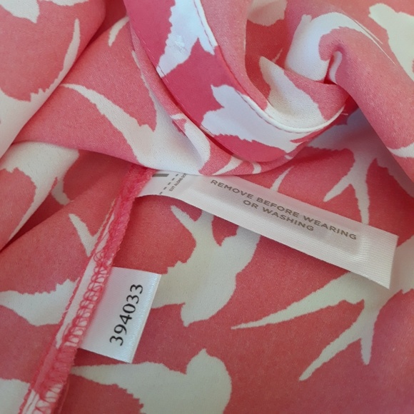 Loft outlet coral and white sparrow print popover - Picture 6 of 6